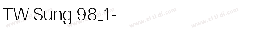 TW Sung 98_1字体转换